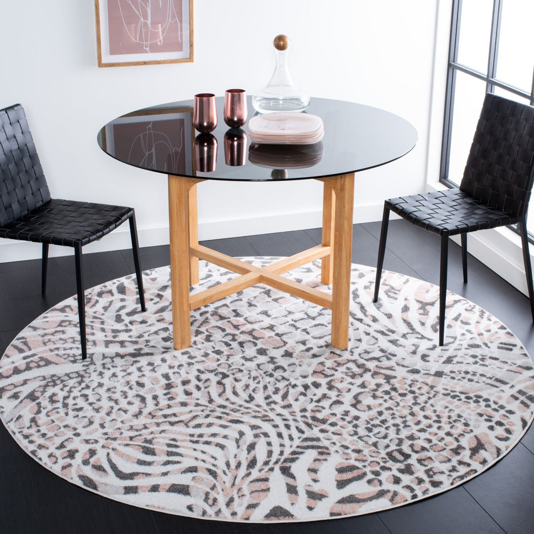 SAFAVIEH Amsterdam Collection AMS187U Ivory / Blush Rug Image 2