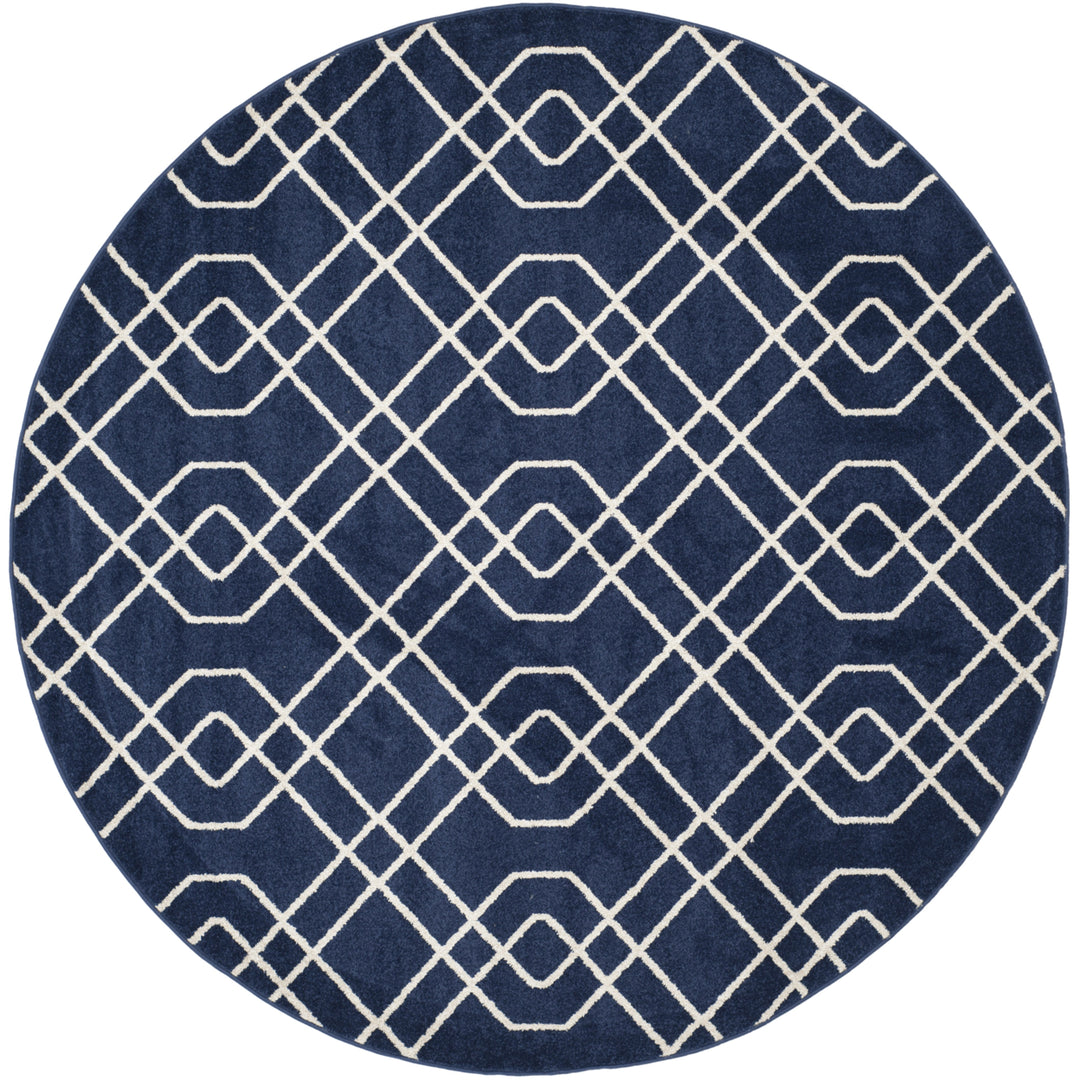 SAFAVIEH Amherst Collection AMT407P Navy / Beige Rug Image 3