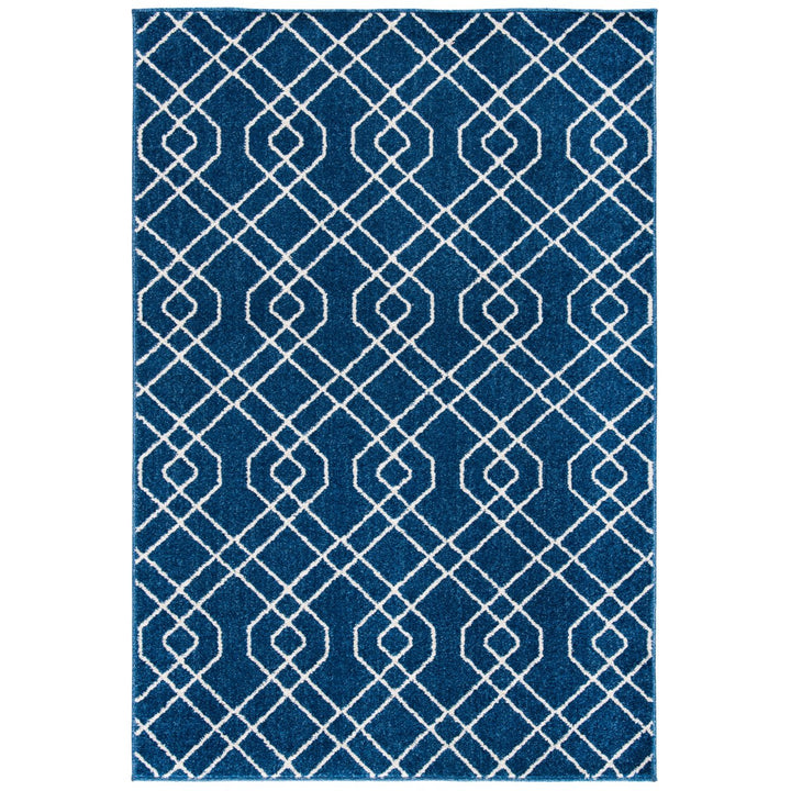 SAFAVIEH Amherst Collection AMT407P Navy / Beige Rug Image 1