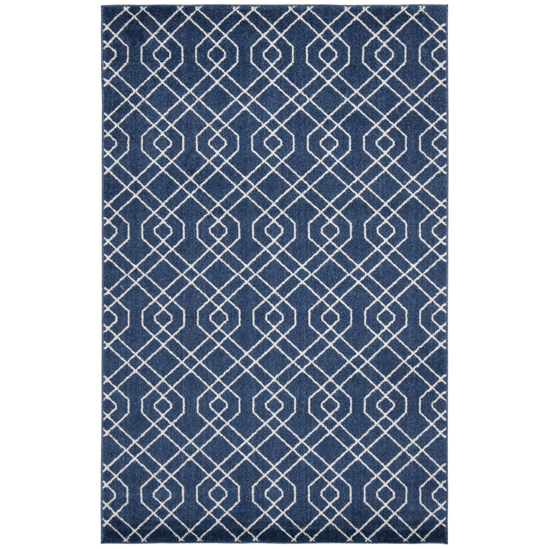 SAFAVIEH Amherst Collection AMT407P Navy / Beige Rug Image 1