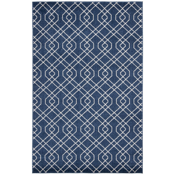 SAFAVIEH Amherst Collection AMT407P Navy / Beige Rug Image 1