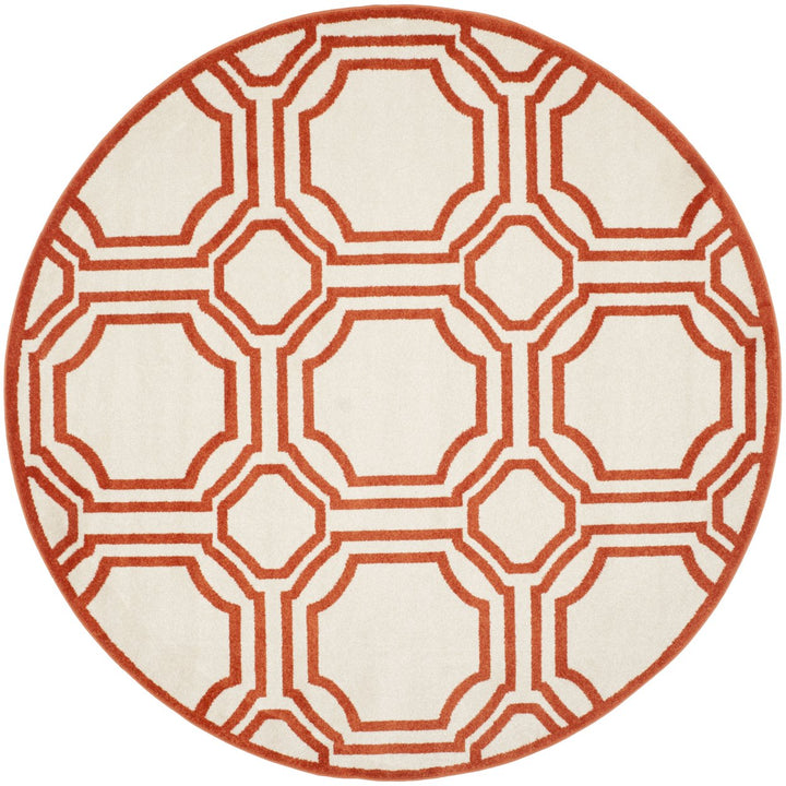 SAFAVIEH Amherst Collection AMT411F Ivory / Orange Rug Image 4