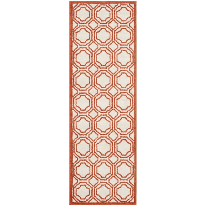 SAFAVIEH Amherst Collection AMT411F Ivory / Orange Rug Image 1