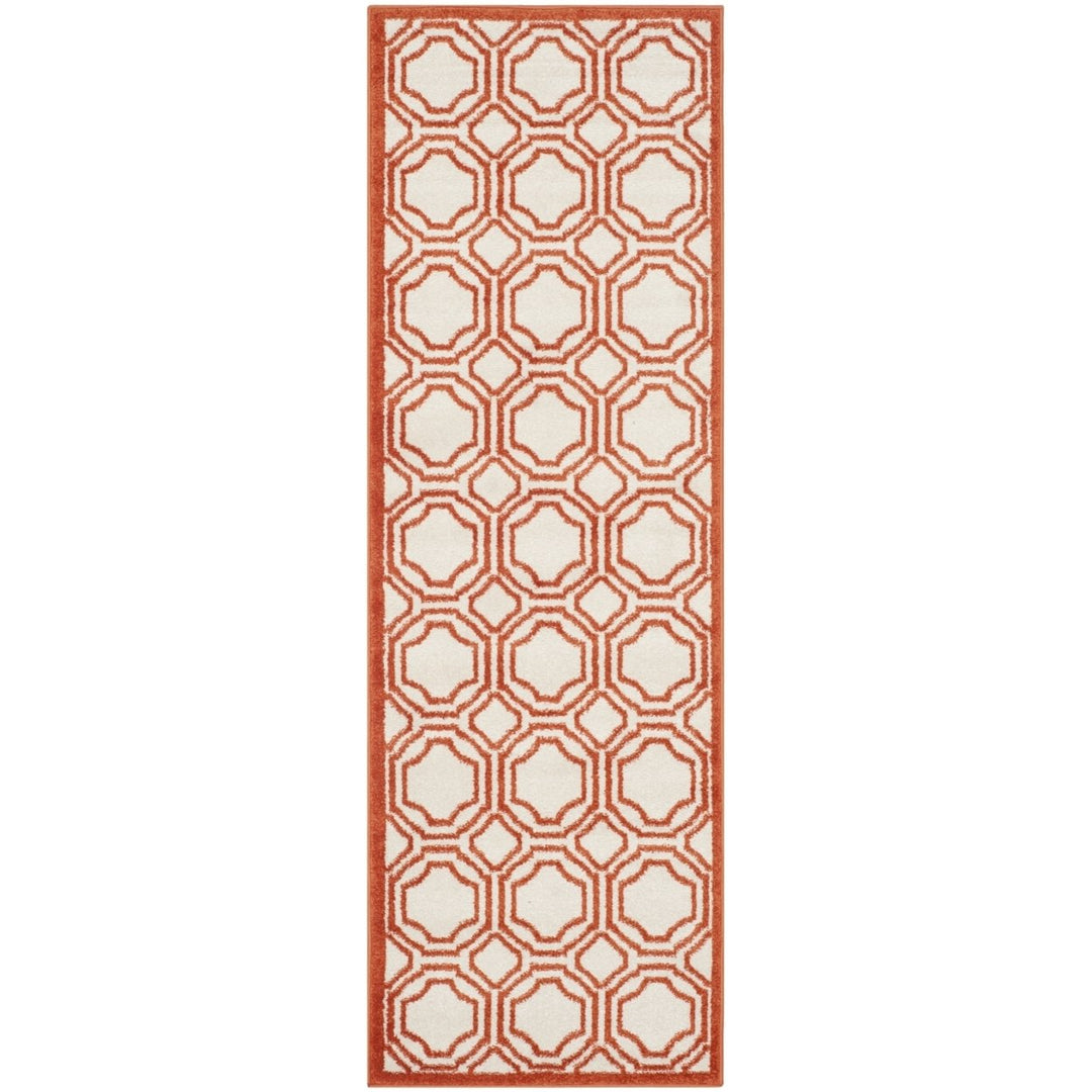 SAFAVIEH Amherst Collection AMT411F Ivory / Orange Rug Image 1