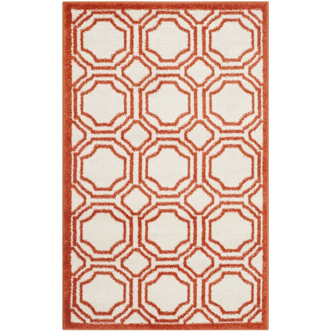 SAFAVIEH Amherst Collection AMT411F Ivory / Orange Rug Image 8