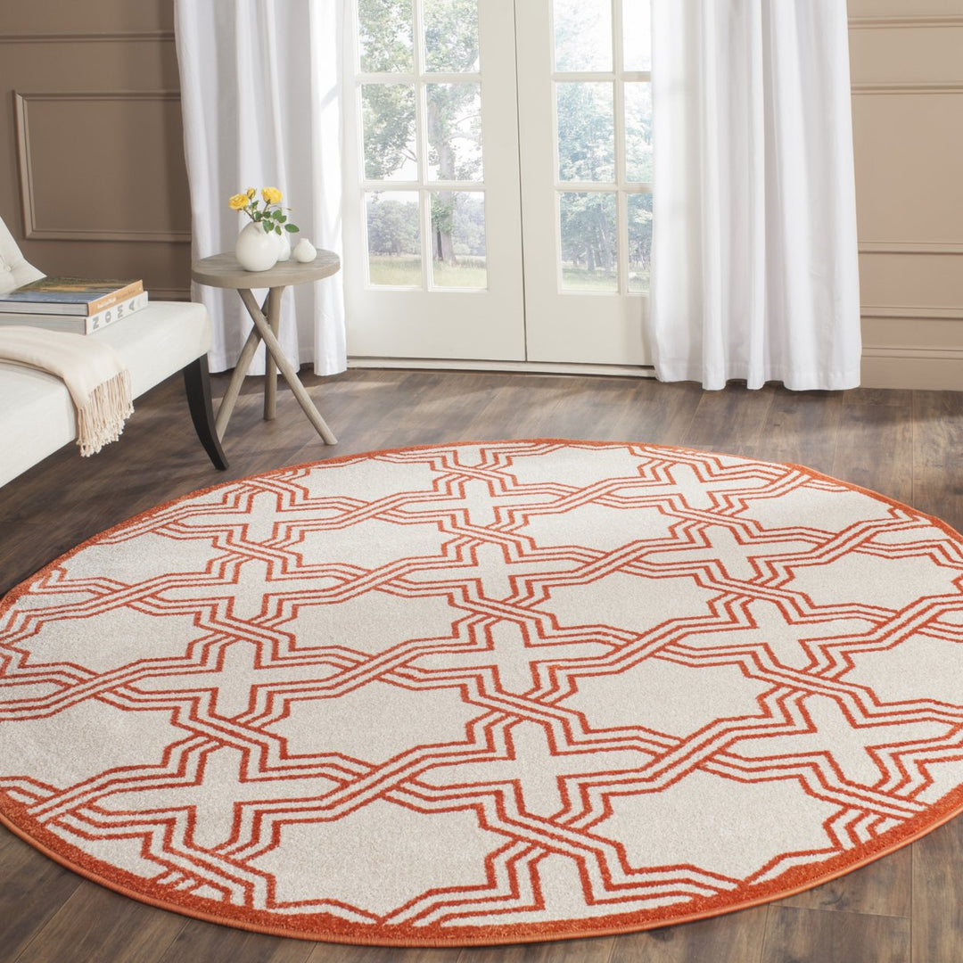 SAFAVIEH Amherst Collection AMT413F Ivory / Orange Rug Image 2