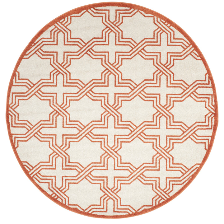 SAFAVIEH Amherst Collection AMT413F Ivory / Orange Rug Image 4