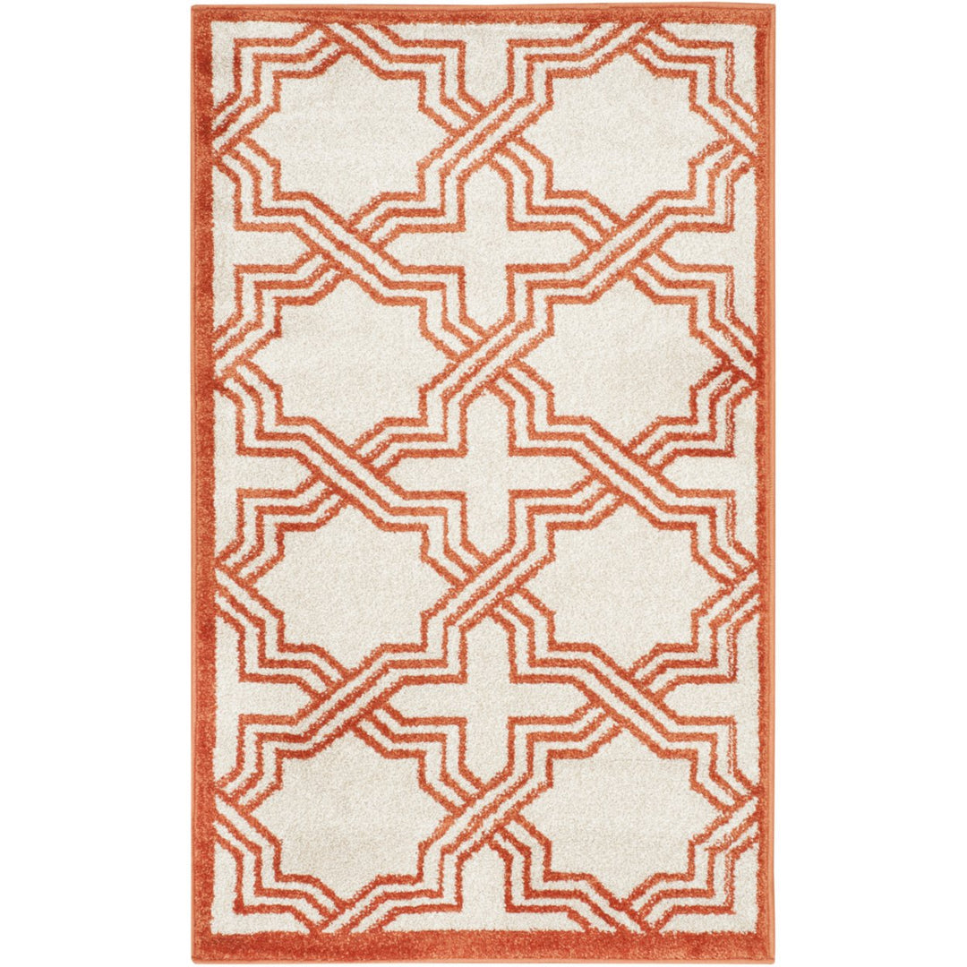 SAFAVIEH Amherst Collection AMT413F Ivory / Orange Rug Image 9