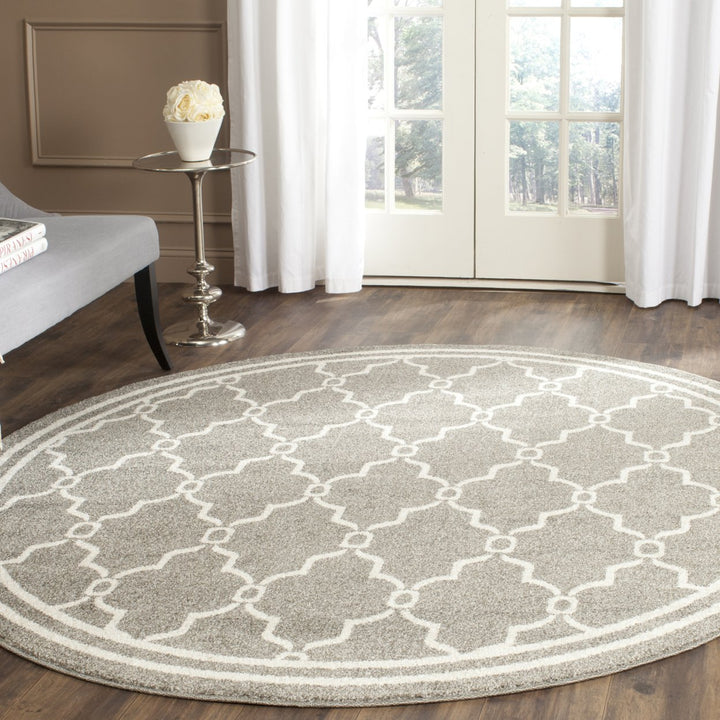 SAFAVIEH Amherst Collection AMT414R Dark Grey / Beige Rug Image 2