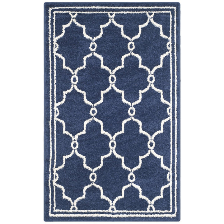 SAFAVIEH Amherst Collection AMT414P Navy / Beige Rug Image 1