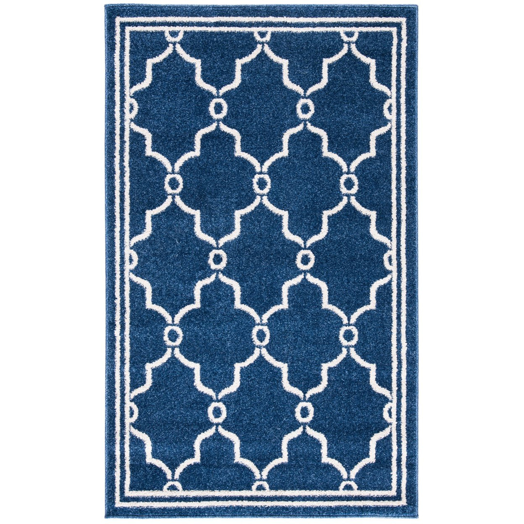 SAFAVIEH Amherst Collection AMT414P Navy / Beige Rug Image 1