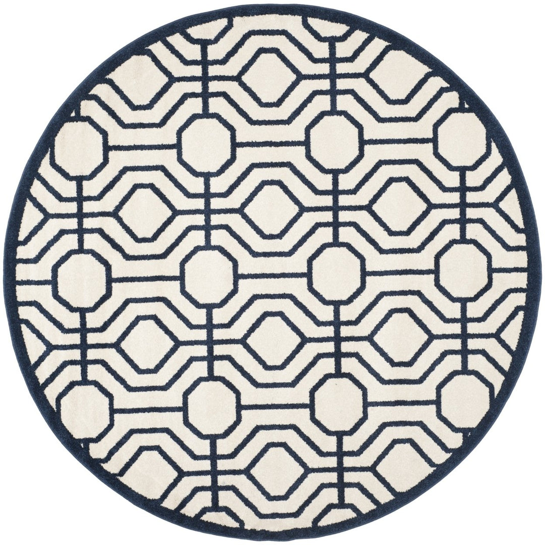 SAFAVIEH Amherst Collection AMT416M Ivory / Navy Rug Image 4