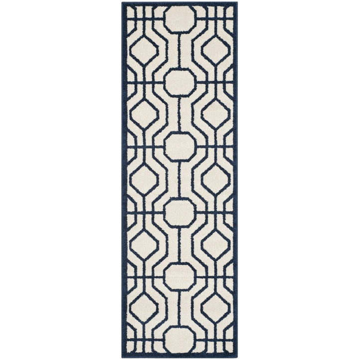 SAFAVIEH Amherst Collection AMT416M Ivory / Navy Rug Image 5