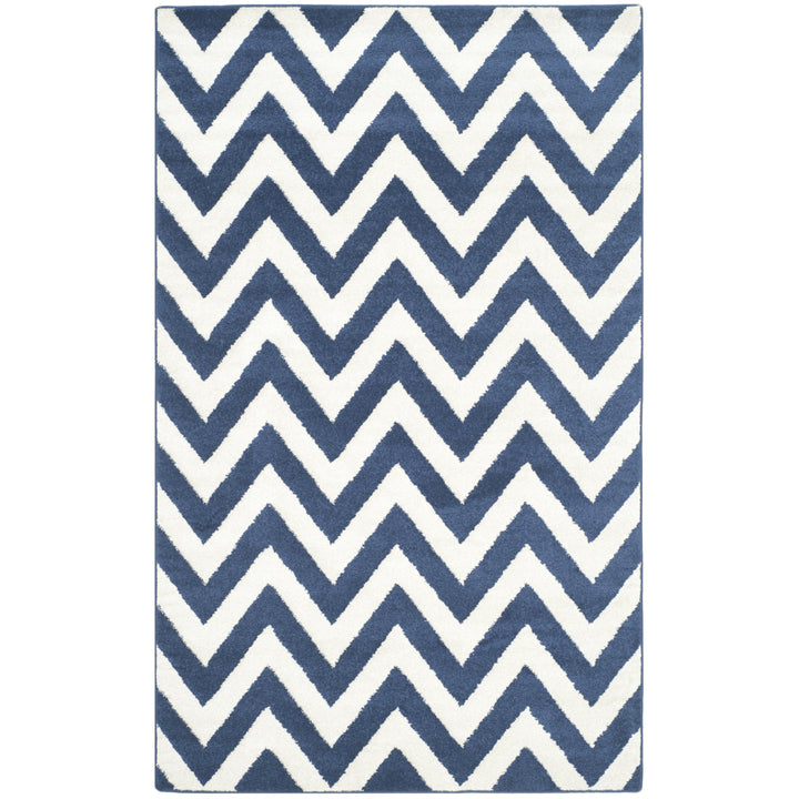 SAFAVIEH Amherst Collection AMT419P Navy / Beige Rug Image 10