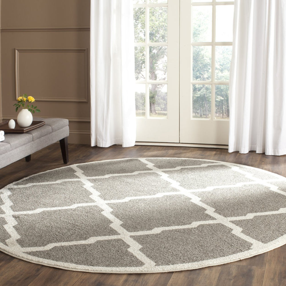 SAFAVIEH Amherst Collection AMT421R Dark Grey / Beige Rug Image 2