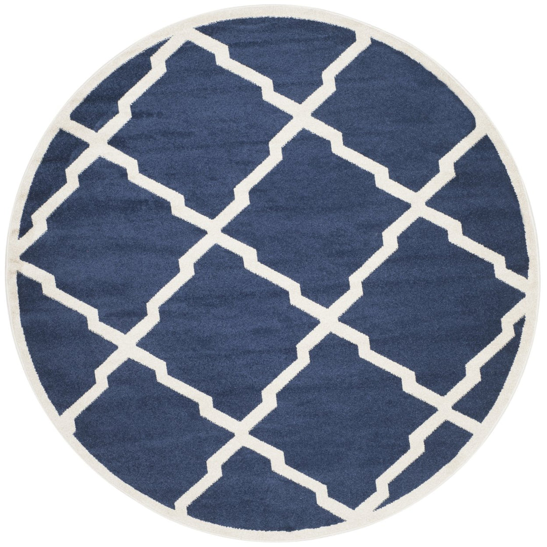 SAFAVIEH Amherst Collection AMT421P Navy / Beige Rug Image 1