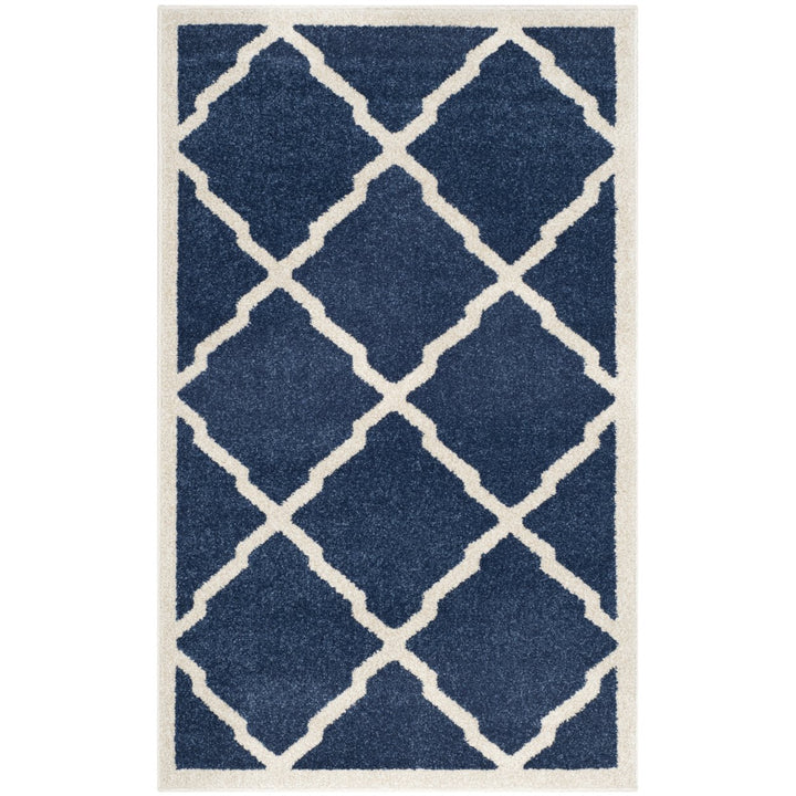 SAFAVIEH Amherst Collection AMT421P Navy / Beige Rug Image 1