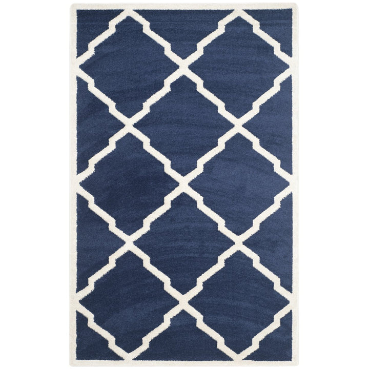 SAFAVIEH Amherst Collection AMT421P Navy / Beige Rug Image 1