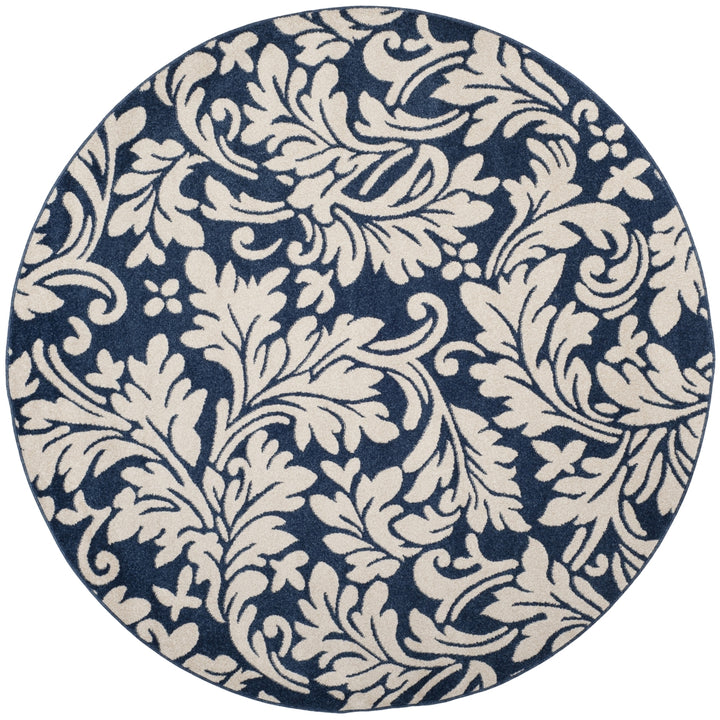SAFAVIEH Amherst Collection AMT425P Navy / Ivory Rug Image 4