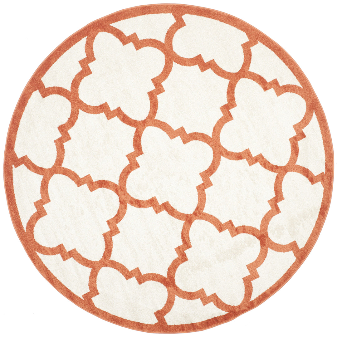 SAFAVIEH Amherst Collection AMT423F Beige / Orange Rug Image 4