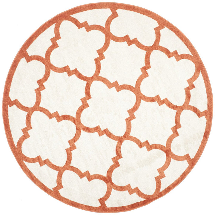 SAFAVIEH Amherst Collection AMT423F Beige / Orange Rug Image 1