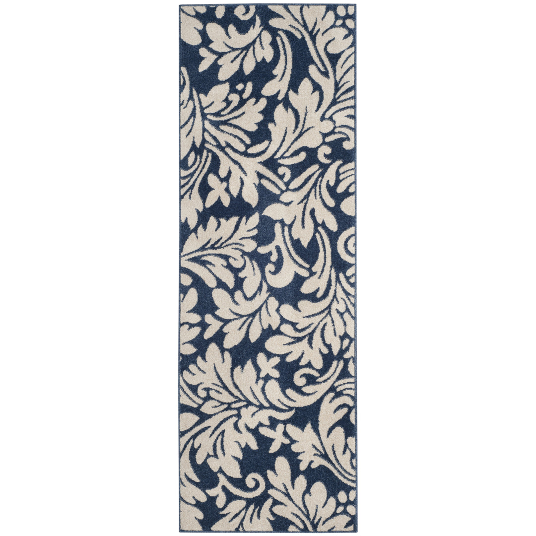 SAFAVIEH Amherst Collection AMT425P Navy / Ivory Rug Image 5