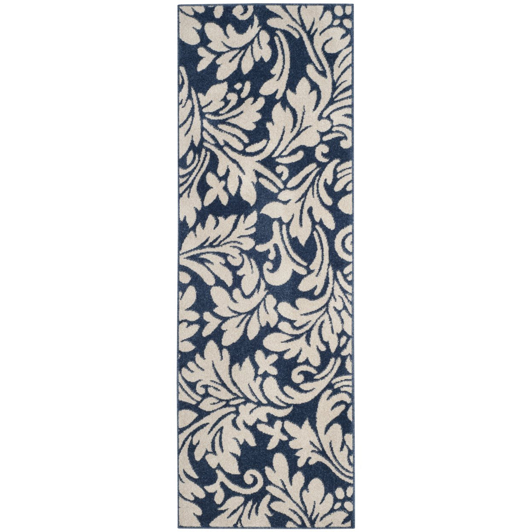 SAFAVIEH Amherst Collection AMT425P Navy / Ivory Rug Image 1