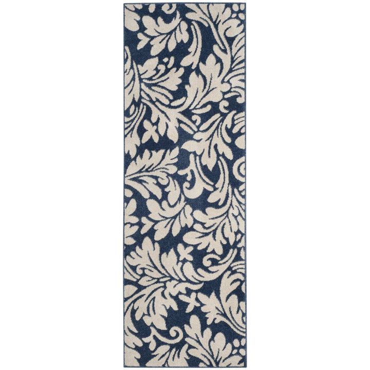 SAFAVIEH Amherst Collection AMT425P Navy / Ivory Rug Image 1