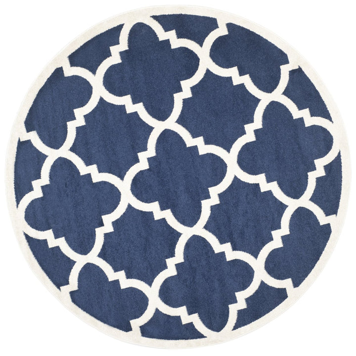 SAFAVIEH Amherst Collection AMT423P Navy / Beige Rug Image 1