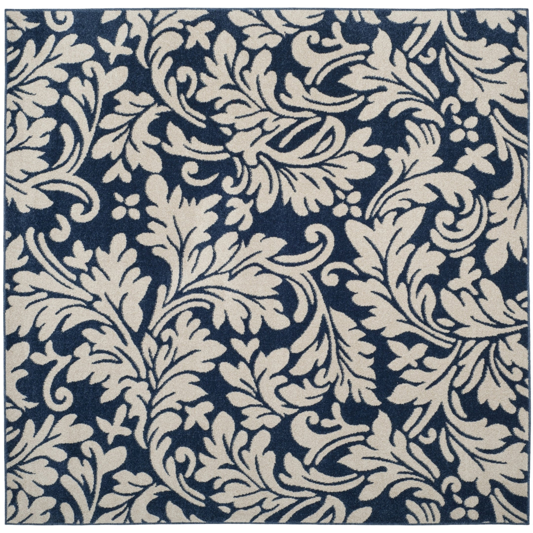 SAFAVIEH Amherst Collection AMT425P Navy / Ivory Rug Image 6