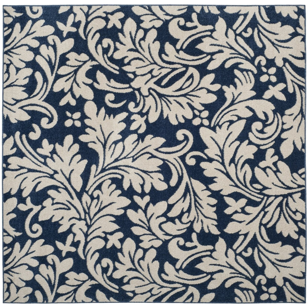 SAFAVIEH Amherst Collection AMT425P Navy / Ivory Rug Image 1