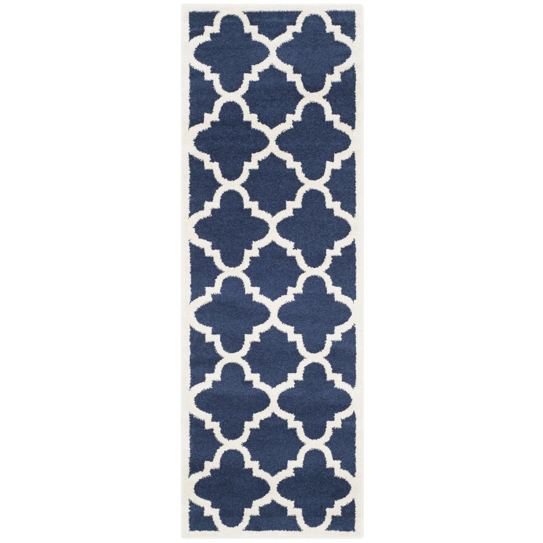 SAFAVIEH Amherst Collection AMT423P Navy / Beige Rug Image 1