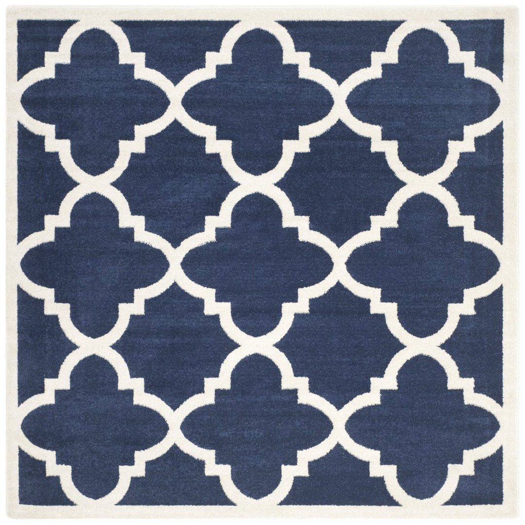 SAFAVIEH Amherst Collection AMT423P Navy / Beige Rug Image 1