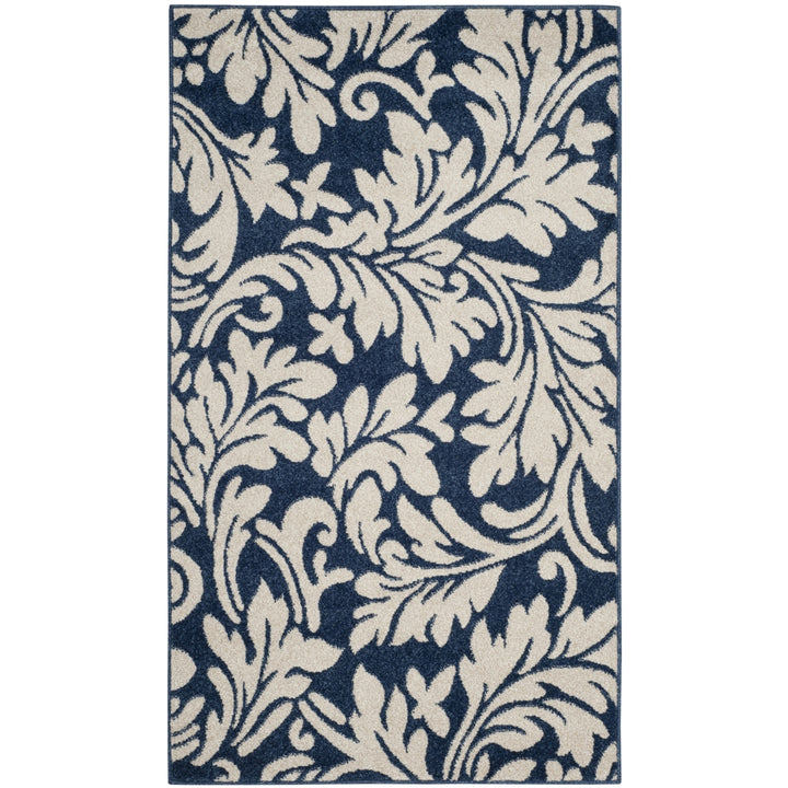 SAFAVIEH Amherst Collection AMT425P Navy / Ivory Rug Image 1