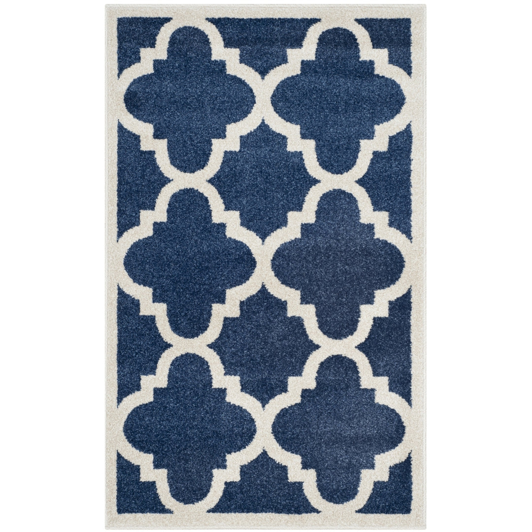 SAFAVIEH Amherst Collection AMT423P Navy / Beige Rug Image 1