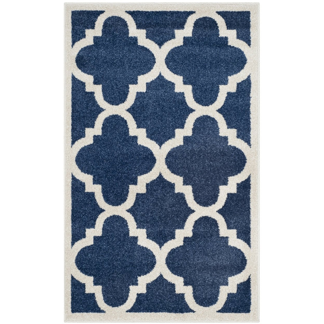 SAFAVIEH Amherst Collection AMT423P Navy / Beige Rug Image 1