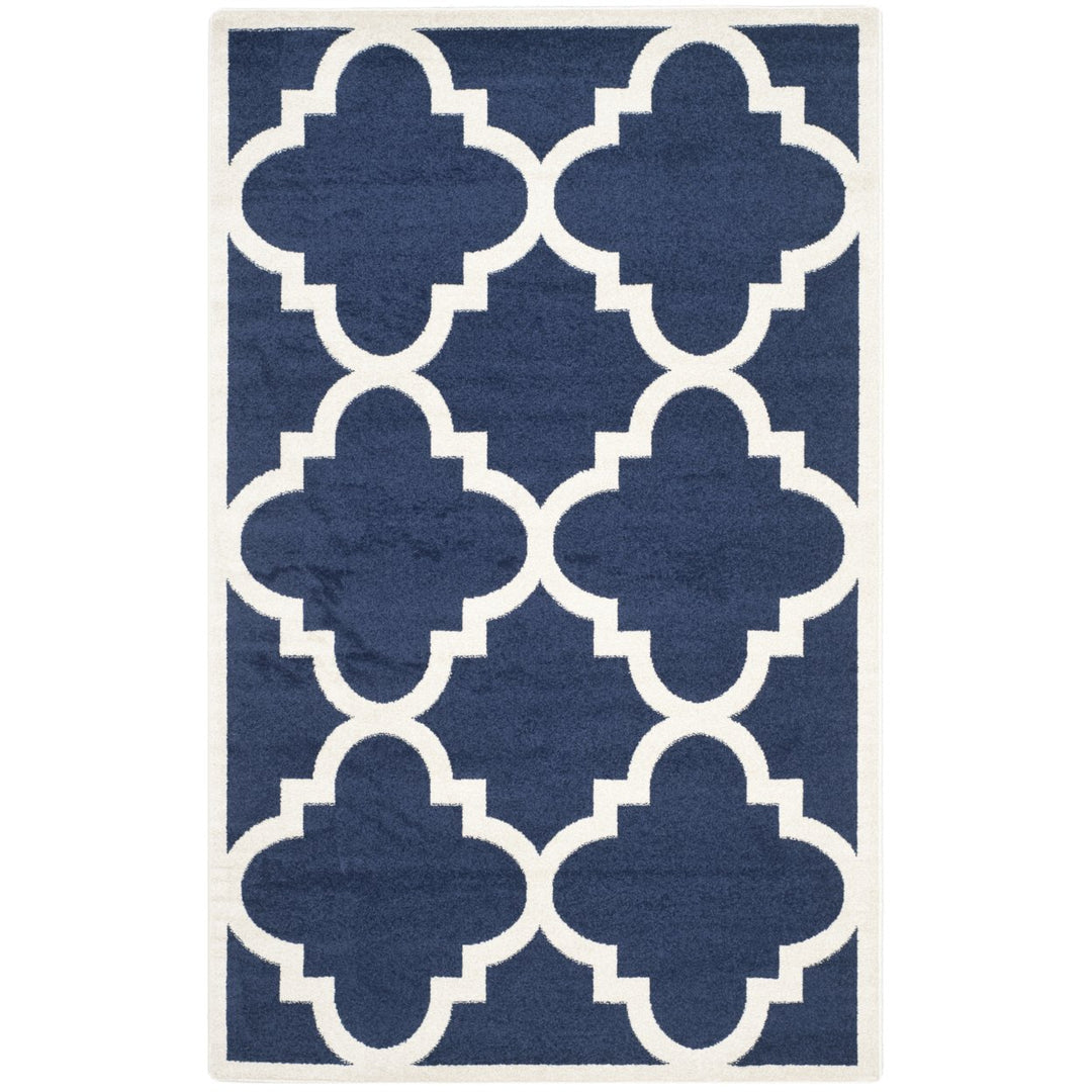 SAFAVIEH Amherst Collection AMT423P Navy / Beige Rug Image 1