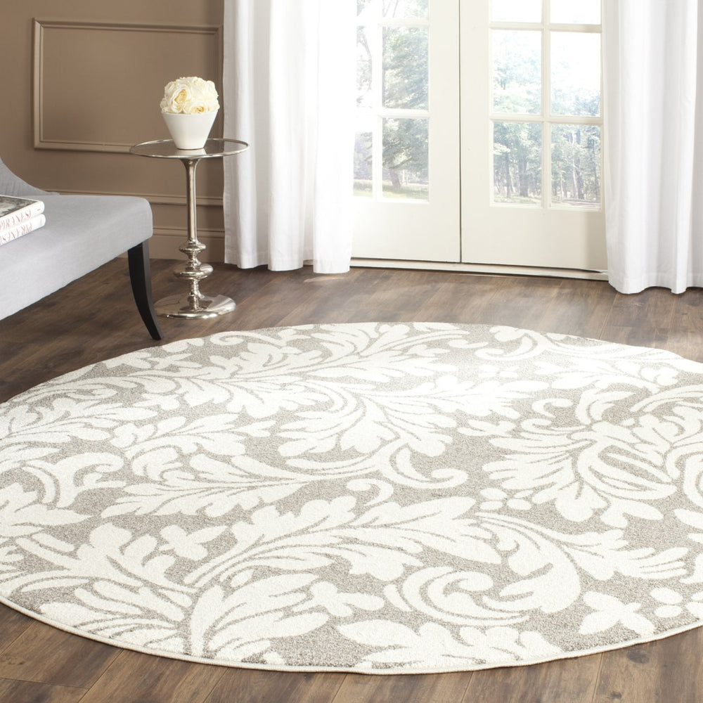 SAFAVIEH Amherst Collection AMT425R Dark Grey / Beige Rug Image 2