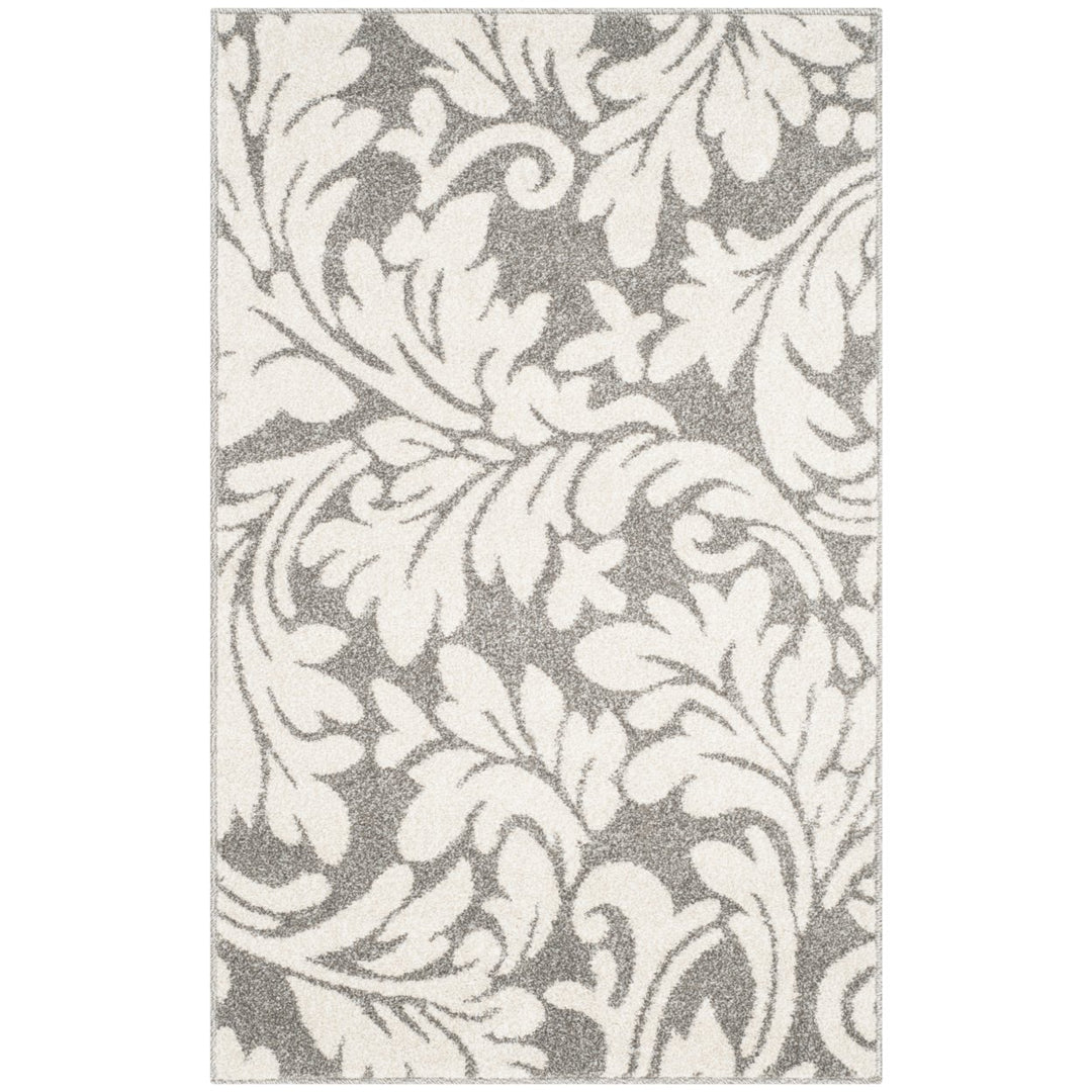 SAFAVIEH Amherst Collection AMT425R Dark Grey / Beige Rug Image 1