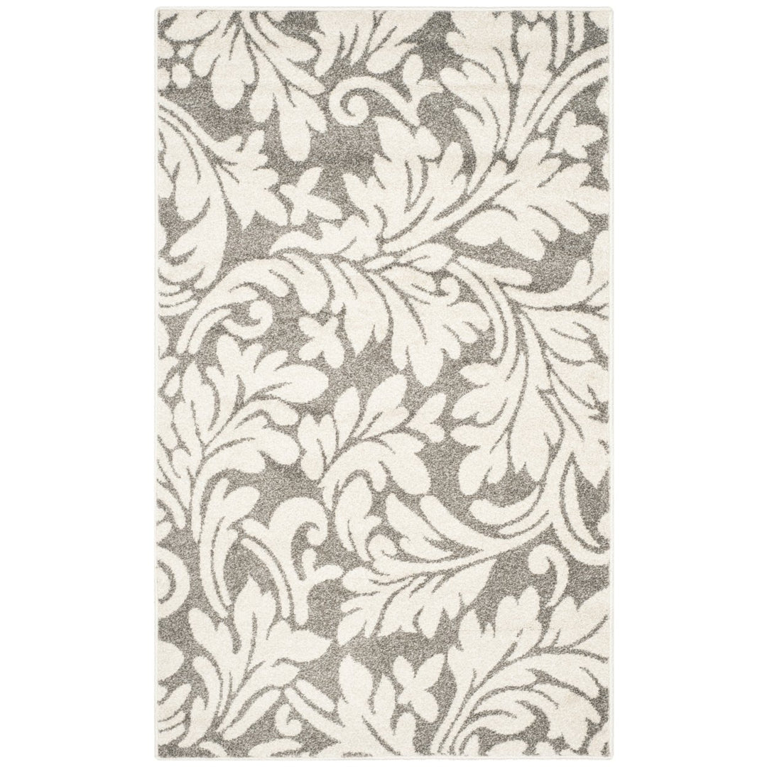 SAFAVIEH Amherst Collection AMT425R Dark Grey / Beige Rug Image 1