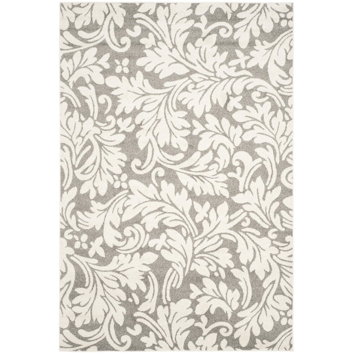 SAFAVIEH Amherst Collection AMT425R Dark Grey / Beige Rug Image 1