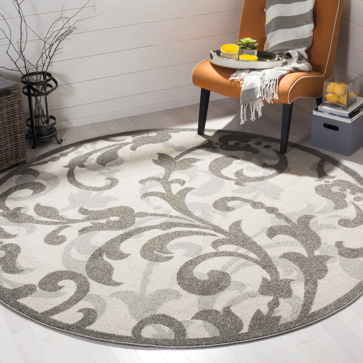 SAFAVIEH Amherst Collection AMT428K Ivory / Grey Rug Image 2