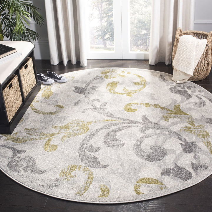 SAFAVIEH Amherst Collection AMT428E Ivory/Light Grey Rug Image 2