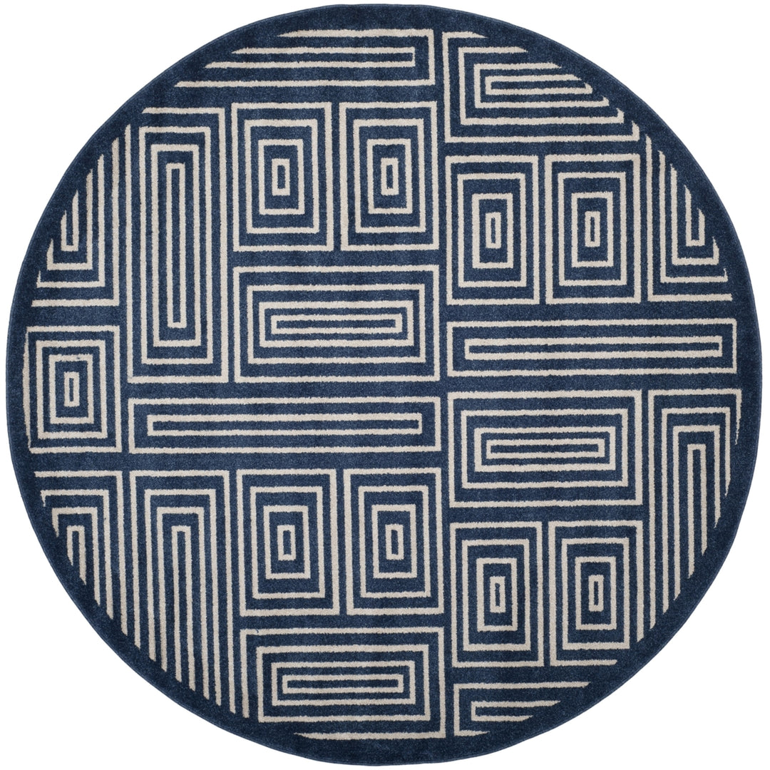 SAFAVIEH Amherst Collection AMT430P Navy / Ivory Rug Image 1