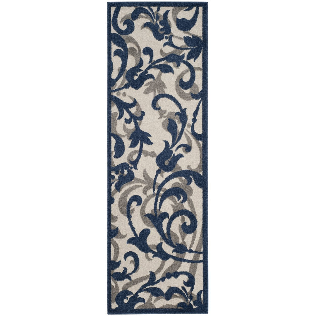 SAFAVIEH Amherst Collection AMT428M Ivory / Navy Rug Image 5