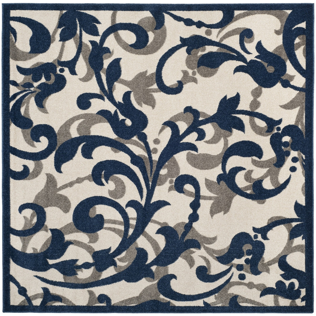 SAFAVIEH Amherst Collection AMT428M Ivory / Navy Rug Image 6