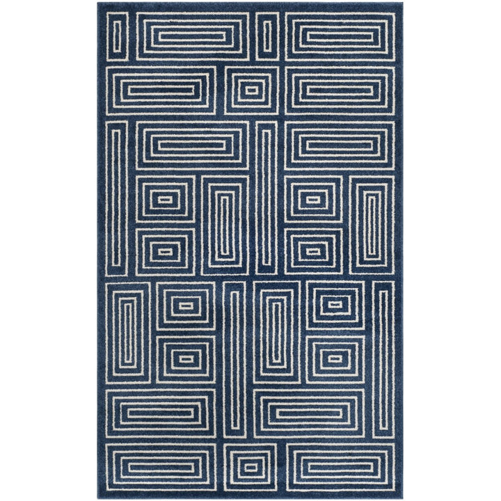 SAFAVIEH Amherst Collection AMT430P Navy / Ivory Rug Image 1