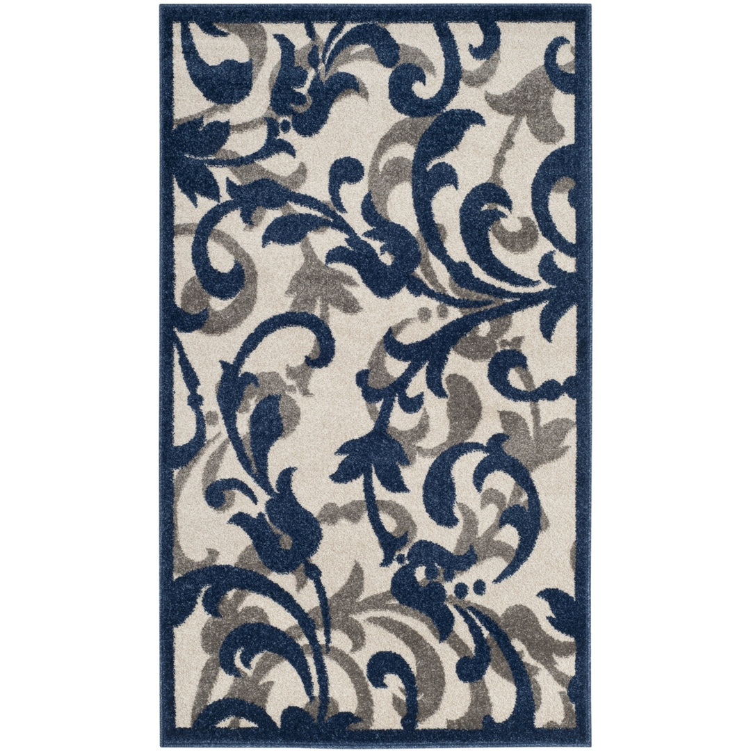 SAFAVIEH Amherst Collection AMT428M Ivory / Navy Rug Image 8