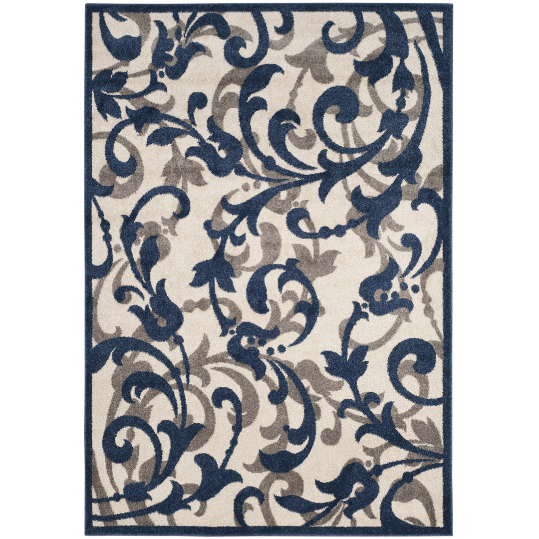 SAFAVIEH Amherst Collection AMT428M Ivory / Navy Rug Image 9