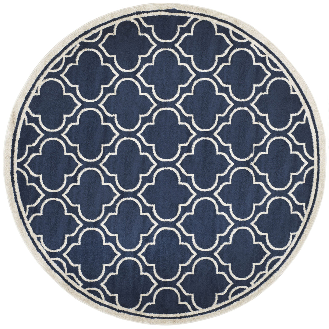 SAFAVIEH Amherst Collection AMTW412P Navy / Ivory Rug Image 4